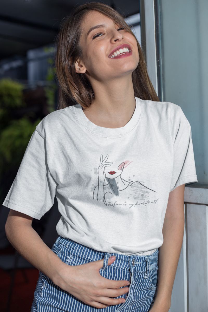 Kadın Özel Baskılı Modern Fit %100 Pamuk Bisiklet Yaka T-Shirt — Beyaz [stokoz:lNFjWQSwquSF7uYJtXyZ%3ABeyaz%3A1%3Annm4nx]
