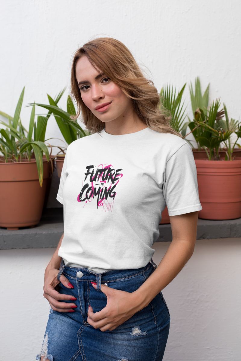 Kadın Özel Baskılı Modern Fit %100 Pamuk Bisiklet Yaka T-Shirt — Beyaz [stokoz:LIcP1OcLlSlTcN5pH5UX%3ABeyaz%3A3%3A9lj7ku]