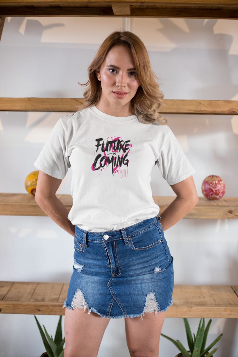 Kadın Özel Baskılı Modern Fit %100 Pamuk Bisiklet Yaka T-Shirt — Beyaz [stokoz:LIcP1OcLlSlTcN5pH5UX%3ABeyaz%3A1%3A2o6jqi]