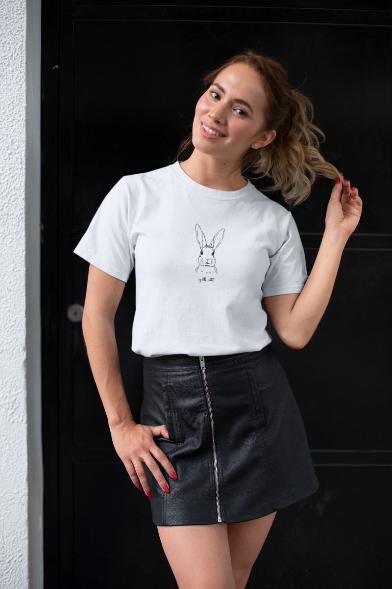 Kadın Özel Baskılı Modern Fit %100 Pamuk Bisiklet Yaka T-Shirt — Beyaz [stokoz:XHt70Ft0jrm89W6479BA%3ABeyaz%3A1%3A1f0dha8]