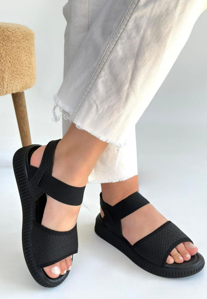 Jake Siyah Hasır Cilt Sandalet — Siyah [stokoz:gbTxR7UvkVio3czfvvZj%3ASiyah%3A2%3A1jjnhbx]