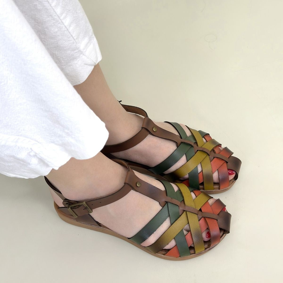 Woji Taba Hakiki Deri Kemerli Sandalet — Taba [stokoz:8xDClLBUgfWse4uMFQEM%3ATaba%3A5%3A1k4pjxx]