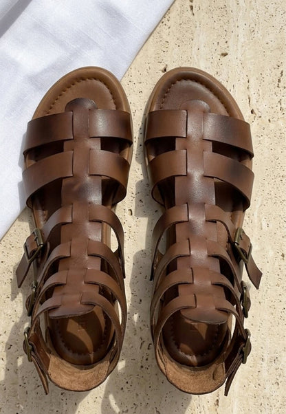 Nola Taba Hakiki Deri Kemerli Sandalet — Taba [stokoz:sQY2pE2qvpwwV18AY7us%3ATaba%3A2%3A1c3gfam]