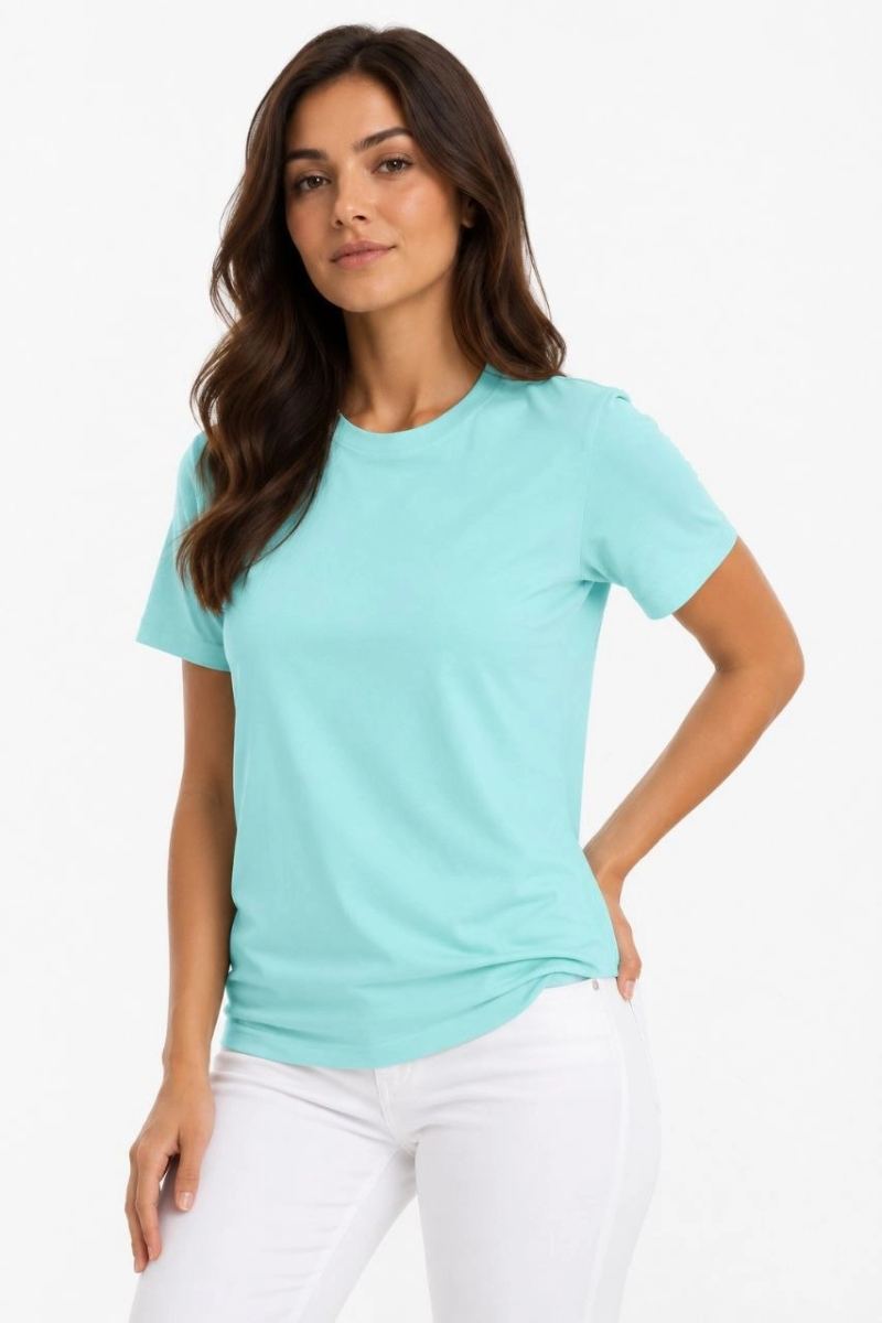 Kadın T-Shirt Bisiklet Yaka Slim Fit Likralı Tişört Günlük Basic Body - Turkuaz — Turkuaz [stokoz:exvfKFa3haDcjuFL9z0k%3ATurkuaz%3A0%3Awggnki]