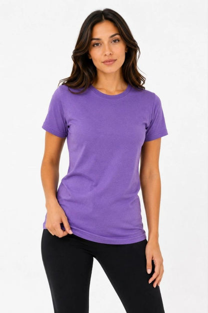 Kadın Basic Tişört Bisiklet Yaka Kısa Kol Günlük Yazlık Slim fit T-Shirt - Mor — Mor [stokoz:gk8UrsA9J7cM29oVXw5A%3AMor%3A2%3Al0ztcr]