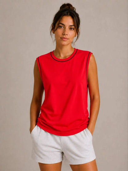 Kadın Kontrast Biyeli Kolsuz Atlet Bisiklet Yaka Yazlık Basic Atlet - Kırmızı — Kırmızı [stokoz:Pt2nlYfEMy5yjplBcToz%3AK%C4%B1rm%C4%B1z%C4%B1%3A0%3A1o5m8vw]